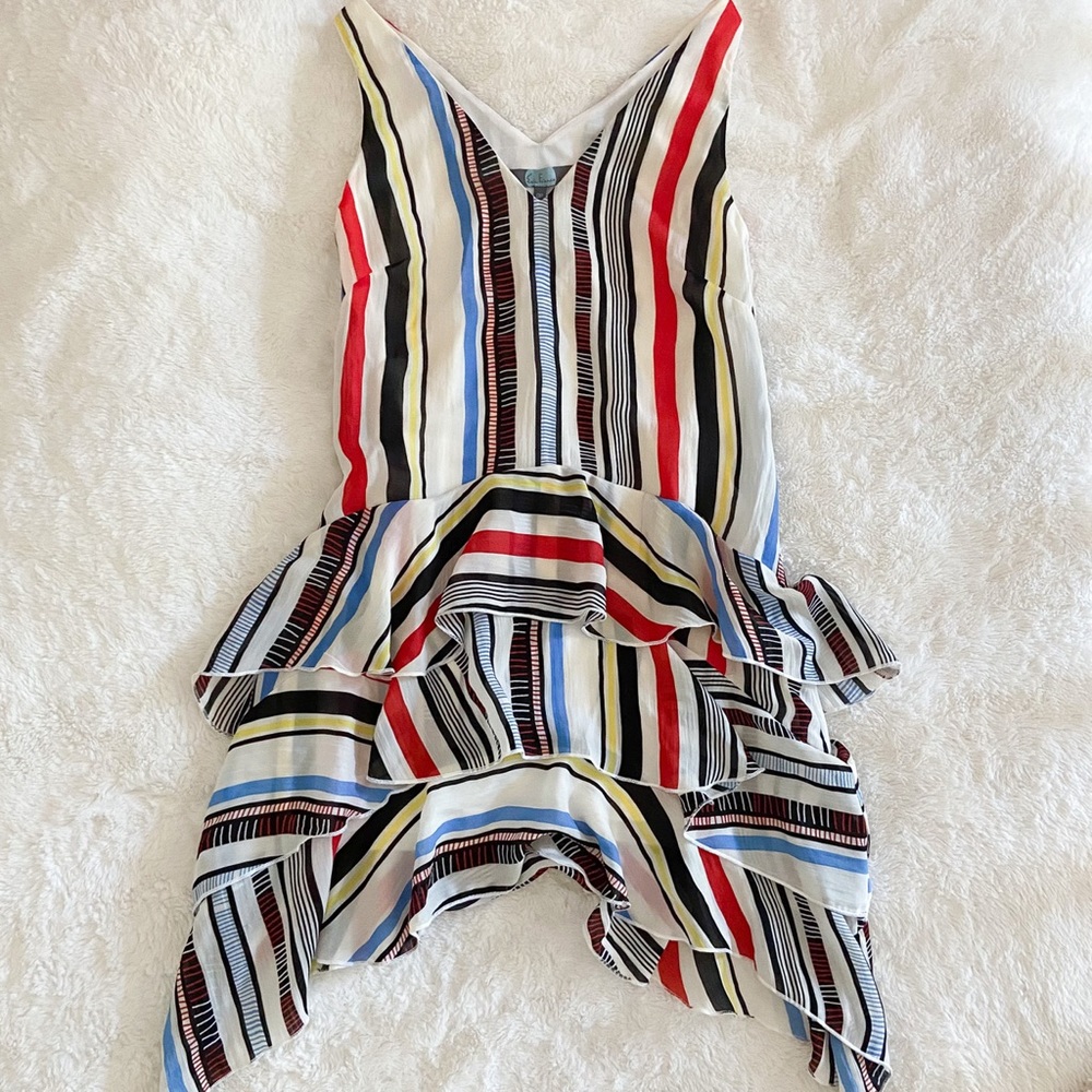 NWT Eva Franco Milana Striped Dress 0P